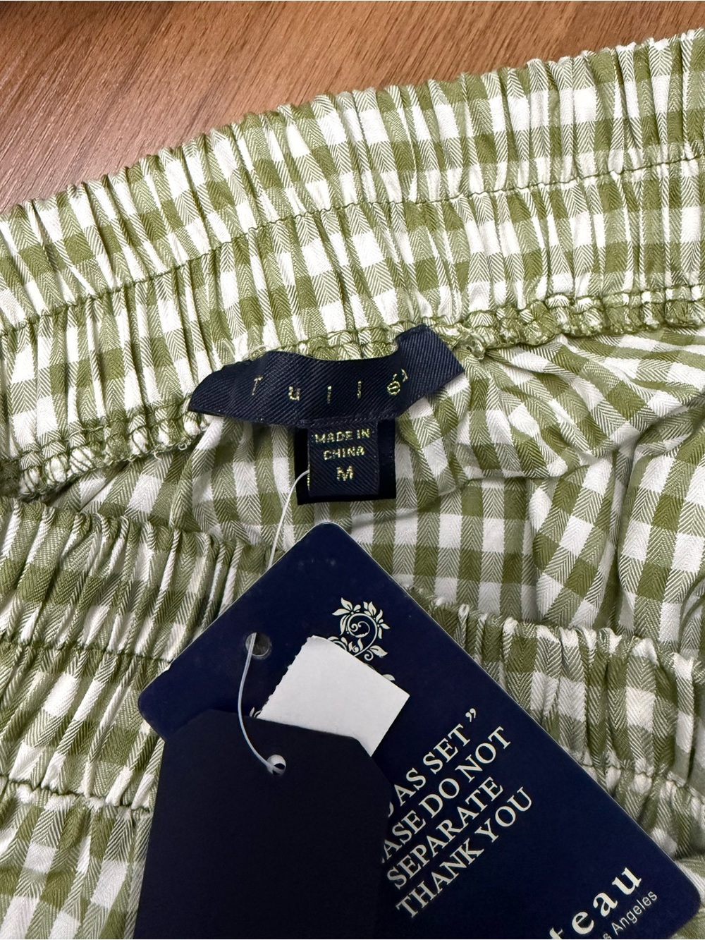 Green Gingham Drawstring Maxi Skirt - Women - Picture 3 of 3
